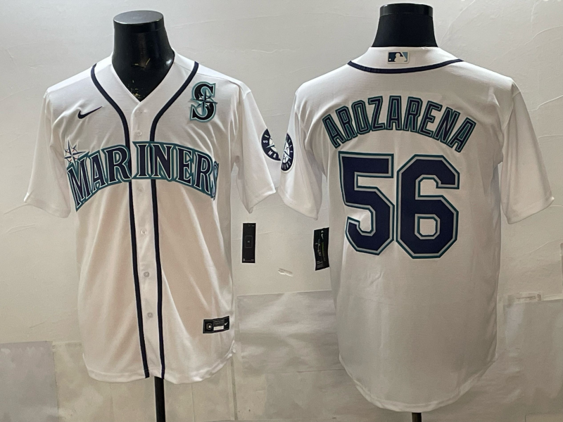 Men 2026 Seattle Mariners #56 Arozarena white Nike MLB Jersey 0012->seattle mariners->MLB Jersey